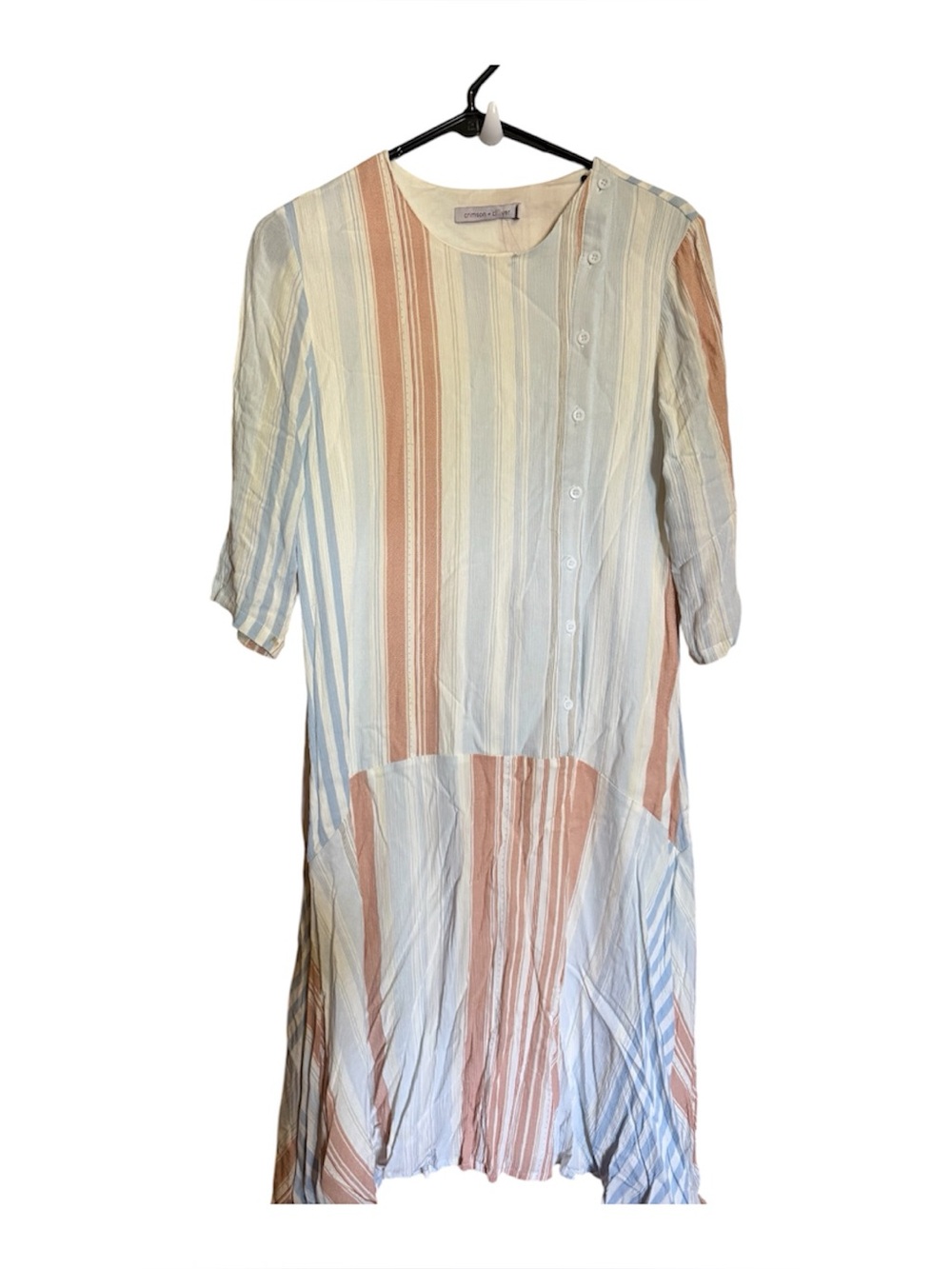Crimson + clover striped Medium drop waist summer dress ladies coastal beach